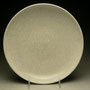PETER COLLIS - LOW OPEN BOWL, WHITE STONEWARE CLAY, WHITE CRACKLE GLAZE - 5cmH x 25cmD, 1kg - #PC322 SOLD