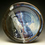 ROB POWLEY - PLATTER, STONEWARE, MULTI-GLAZE WITH WHITE ACCENTS - 5cmH x 31cmD, 1.4kg - #RP171 .....SOLD