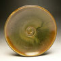 ROSS MITCHELL-ANYON - BOWL, STONEWARE, GREEN/BROWN GLAZE - 5cmH x 22cmD, 0.8kg  - #RMA6 .....SOLD