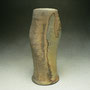 JACK TROY -TORQUED SMALL VASE, PORCELAIN, FIRED IN JUNIATA ANAGAMA KILN - 16cmH x 8cmD, 0.4kg - #JT7.....SOLD