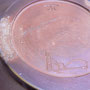 #JT25 UNDERSIDE HAS A CARVED DRAWING OF A NOBORIGAMA KILN & LETTERS J.T. THE FILLED IN DRYING CRACK IS 9cm LONG