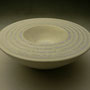 PETER COLLIS - SMALL DOUBLE SIDE RING BOWL, PALE CRYSTALLINE BLUE GLAZE - 4.5cmH x 12cmD, 0.4kg - #PC346
