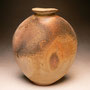 JACK TROY - PADDLED VASE, PORCELAIN, FIRED IN HIS STUDIO ANAGAMA KILN - 20cmH x 17cmW x 10cmD, 2kg - #JT16.....SOLD