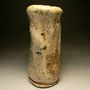 JACK TROY - TALL VASE, PORCELAIN WITH FELDSPAR CHUNKS, FIRED IN HIS STUDIO ANAGAMA KILN, GLAZED & FIRED IN SAGGAR - 29cmH x 14cmD, 3kg - #JT1A