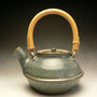 WARREN MACKENZIE - TEAPOT, STONEWARE, GREY TEAL BLUE GLAZE, 625ml/2.5CUPS - 10cmH(WITHOUT HANDLE) x 17cmW, 0.8kg - #WM10R
