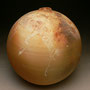 KIM MORGAN - ORB, LARGE, LOW FIRED SALTED - 21cmH x 20cmD, 1.5kg - #KM47.....SOLD