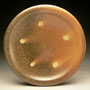 MARK HEWITT - DINNER PLATE, WOOD FIRED WITH MARKS FROM WADDING OF ANOTHER POT FIRED ON TOP OF IT, SALT GLAZE - 4cmH x 28cmD, 3kg - #MH7