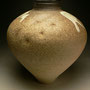 DON DAVIS, USA - VASE, STONEWARE, THROWN, ALTERED, APPLIED DRY GLAZE, POURED GLAZE - 34cmH x 29cmD, 3.3kg - NZ$650 - #DD1R