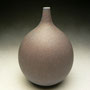 JOHN PARKER - SHORT STEMMED ORB, GREY-PURPLE SEMI-MATTE GLAZE WITH CRYSTALS, NOT SIGNED - 16cmH x 11mD, 0.6kg  - #JP6.....SOLD
