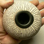 PETER SHEARER - NEW TINY KINA ORB, STAINED CRAWLING SLIP, BLACK GLAZED RIM, BASE & INSIDE - A REAL GEM - 5cmH x 9cmD -  0.2kg - 5cmH x 9cmD - #PS300.....SOLD