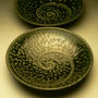 kIM MORGAN - BOWLS, BLACK WOOD ASH GLAZE - 4-4.5cmH x 19cmD, 0.2kg  - #KM197.....SOLD