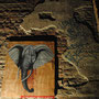 "elephant" , 1,15 x 0,97m, Acryl & Tape auf Holz, 2009