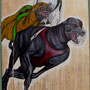 "Zerberus", 1,50 x 0,90m, Acryl & Öl auf Holz, 2010