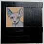 "sphinx1", Acryl, Gaffatape auf Pappe, 2007
