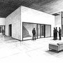 Innenraum Foyer Eingangsbereich Büroneubau