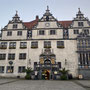 Start ist in Hann Münden, das Ziel ist Nienburg. Hier das Rathaus in Hann Münden. 