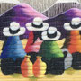 Detail eines Wandteppichs. 