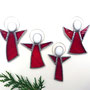 Engel 4er Set Baumschmuck Tiffany Schutzengel