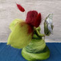 Handgefertigte Herbstfee aus feiner Märchenwolle – natürliche Filzkunst für Jahreszeitentisch, Herbstdekoration und liebevolles Geschenk.