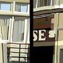 Fensterspiegelung - Maastricht   20010   -  Acrylfarbe auf LW  -  2x 0,8m x 0,8m  sold
