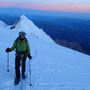 Montée au Dôme, deavant l'Aiguille de Bionnassay