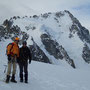 Paul et Vincent devant l'Aiguille du Chardonnet