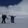 Flo, Antoine, John et Mark aux anges. Quelle neige!