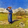 Segantini "Mittag in den Alpen"(1891)