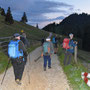 auf dem Rückweg wird das Abendrot fotografiert