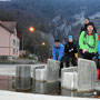 Gut gelaunte Wanderfreunde beim Start in Reuchenette Péry um 8.30 Uhr