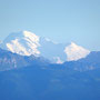 Der mächtige Mont Blanc strahlt im Abendlicht