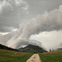 vom Tal unten ziehen "gfürchige" Wolken hoch