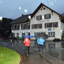 Start im Regen beim Pintli in Farnern