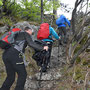 wir wandern schneller, um vor dem Regen die Grathöhe zu erreichen