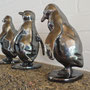 Pinguine auf Landgang - im Kundenauftrag - Bronze, 2011, Höhe jeweils ca. 20 cm