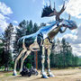 "The Big Silver Moose" - the second largest moose statue of the world