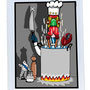 "COOK"  (80x60x3.5cm acrylic on wooden panel including frame)