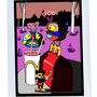 "FIRST DATE purple"  (80x60x3.5cm acrylic on wooden panel including frame)