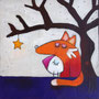 'Der Fuchs und das Schneehühnchen' (40 x 40 cm)