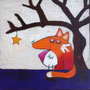'Der Fuchs und das Schneehühnchen' (40 x 40 cm)