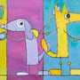 'With a little help from my friends III' (140 x 60 cm)