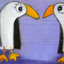 'Zwei Pinguine' (15 x 30 cm)