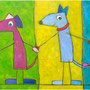 'With a little help from my friends' (60 x 140 cm)