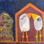 'Ausgemistet - Eingenistet' (30 x 40 cm)