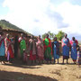 マサイ村の女性たち。