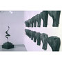 "Traunskulptur" und "Fakes"/ Ausstellungsansicht in der Galerie Forum Wels, 1995