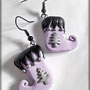 Pastel Goth Christmas Stocking Earrings