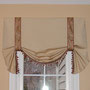Stagecoach valance with contrast bands