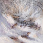 Inverno nevica 2021, Artista Leonardo Calvo, watercolor, acquarello, acuarela