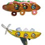 bread car and banana plane